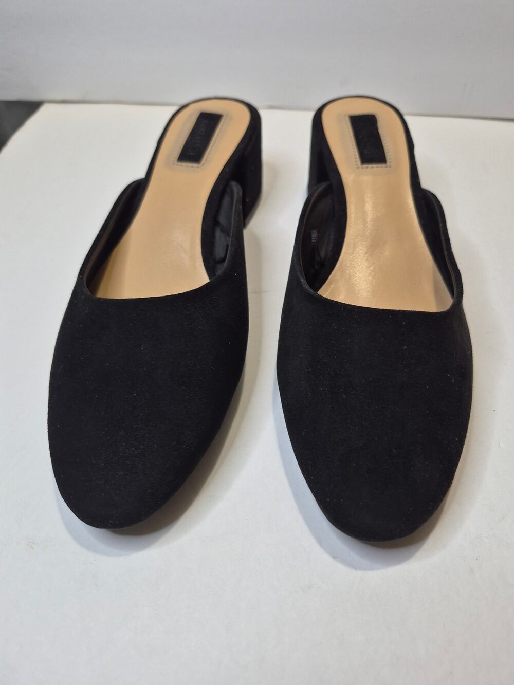 Forever 21 Black Suede mule sandals Size 8 1/2.